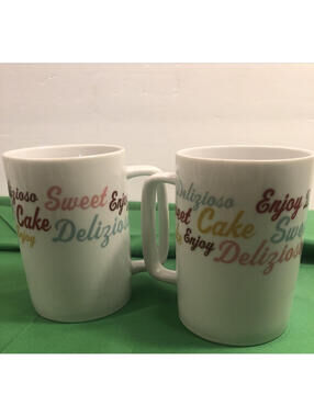 2 Cake Boss Icing & Quotes Coffee Tea Hot Choc Mugs Romantically sweet Fun